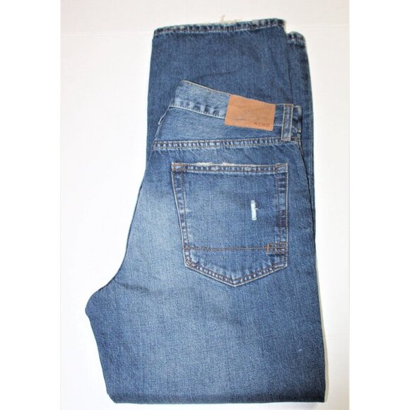 Men's distress Relaxed Blue Jeans 32W 30L - Picture 4 of 10